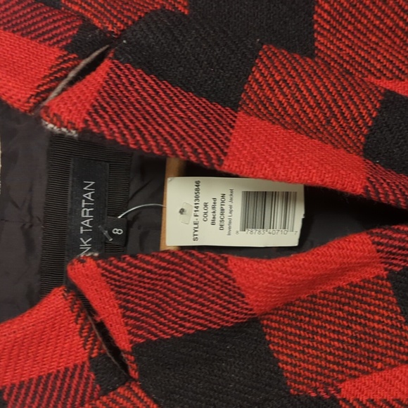 Pink Tartan red buffalo plaid jacket - Picture 3 of 10